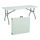 Mesa Dobrável Portátil Maleta Com Alça 1,80m Branca