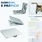 Mesa Dobrável Portátil Maleta Com Alça 1,80m Branca