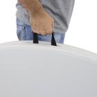 Mesa Dobrável Redonda 180cm Branca 8 Lugares Portátil E Resis