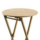 Mesa Dobrável Redonda Alta Tramontina Bossa 60x96 Cm Em Madei