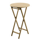 Mesa Dobrável Redonda Alta Tramontina Bossa 60x96 Cm Em Madei