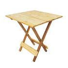 Mesa Dobrável Robust 70x70 Madeira Maciça Natural