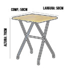 Mesa Dobrável Rústico Madeira Natural