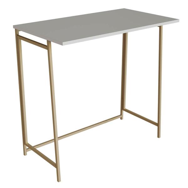 Mesa Dobrável Slim Escrivaninha P1044 Arenas Dourado 80x45x7