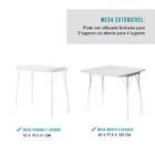 Mesa Dobrável Tampo Branco Tubos Brancos Carraro
