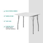 Mesa Dobrável Tampo Branco Tubos Cromados Carraro