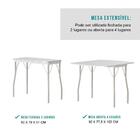 Mesa Dobrável Tampo Branco Tubos Prata 216 Carraro