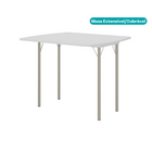 Mesa Dobrável Tampo Branco Tubos Prata 216 Carraro