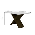 Mesa Dubai 1,36 Com Estrutura Mdf/ Mdp Dobuê