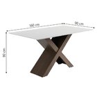 Mesa Dubai 1,60m Dobuê Castanho / Off White