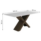 Mesa Dubai 1,80m Dobuê Castanho / Off White