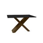 Mesa Dubai 136cm Preto/carvalho Dobuê