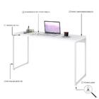 Mesa Dynamica 135x50x75cm Estrutura Branca