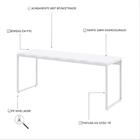 Mesa Dynamica Diretor 180x60x75cm Estrutura Branca