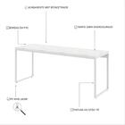 Mesa Dynamica Diretor 180x60x75cm Estrutura Branca