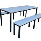 Mesa E Banco Para Refeitório Para 04 Lugares Rossi Cinza