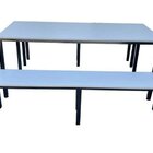 Mesa E Banco Para Refeitório Para 08 Lugares Rossi Cinza