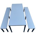 Mesa E Banco Para Refeitório Para 08 Lugares Rossi Cinza