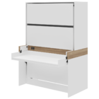 Mesa E Cama De Casal Vertical Forman Branco/freijó