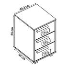 Mesa E Gaveteiro 3 Gavetas Para Escritorio Gamer B29 Novam