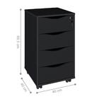 Mesa E Gaveteiro Para Escritório Haarlem Preto