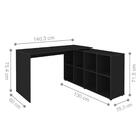 Mesa E Gaveteiro Para Escritório Haarlem Preto