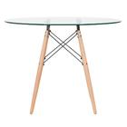 Mesa Eames 100 Cm - Tampo De Vidro