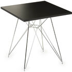 Mesa Eames 80 Cm Tampo Quadrado Preto Base Torre Cromada - 28