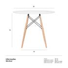Mesa Eames 90 Cm - Branco