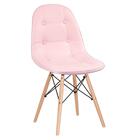 Mesa Eames Com Tampo De Vidro 120 Cm + 4 Cadeiras Estofadas E