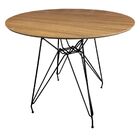 Mesa Eames Eiffel Base Preta Fosca - Madeira Freijó - 1 00m