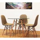 Mesa Eames Eiffel Redonda 90cm - Vidro