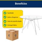 Mesa Eames Ferro Eiffel Cromada De Jantar Ou Cozinha Para 4 L