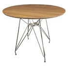 Mesa Eames Torre Eiffel Inox - Madeira Freijó - 0 80m