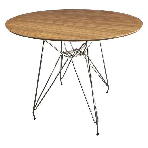 Mesa Eames Torre Eiffel Inox - Madeira Freijó - 0 80m