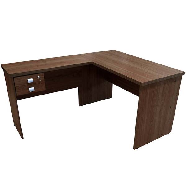 Mesa Eco Com Gaveteiro E Mesa De Apoio – Belager - Ameixa