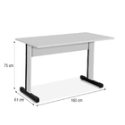 Mesa Ecoplus 1,60 M Cinza