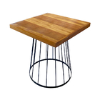 Mesa Eiffel Cubo Quadrada Estilo Industrial Madeira Maciça E