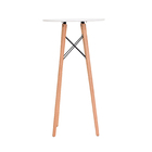 Mesa Eiffel Eames Bistrô Base Madeira Branca 60cm
