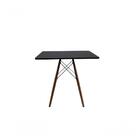 Mesa Eiffel Quadrada 80x80cm + 04 Cadeiras Eiffel Preta