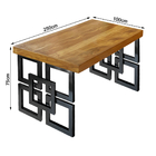 Mesa Eiffel Square Estilo Industrial Madeira Maciça E Ferro 2