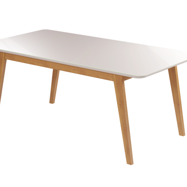 Mesa Elegance Candian Canto Copo Tampo Vidro 180cm Jcm Movela