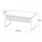 Mesa Elegante Para Escritório Executivo 1,6m Tamburato Charut