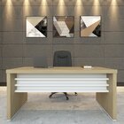 Mesa Elegante Para Escritório Executivo Tamburato 158,5cm Car