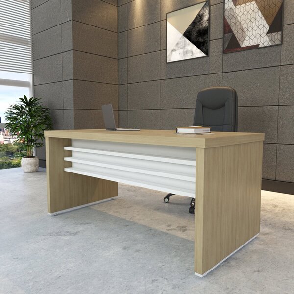 Mesa Elegante Para Escritório Executivo Tamburato 158,5cm Car