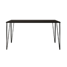 Mesa Elen Tampo Retangular 140 X 80 Cm De Madeira Preto Astur