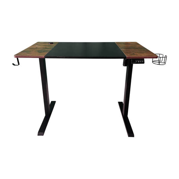 Mesa Elétrica Com Regulagem De Altura - Marrom E Preta