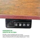 Mesa Elétrica Com Regulagem De Altura - Marrom E Preta