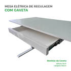 Mesa Elétrica Com Regulagem De Altura - Tampo Branco