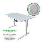 Mesa Elétrica Com Regulagem De Altura - Tampo Branco